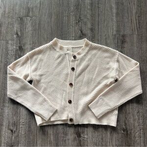 Commense Cream Textured Cardigan